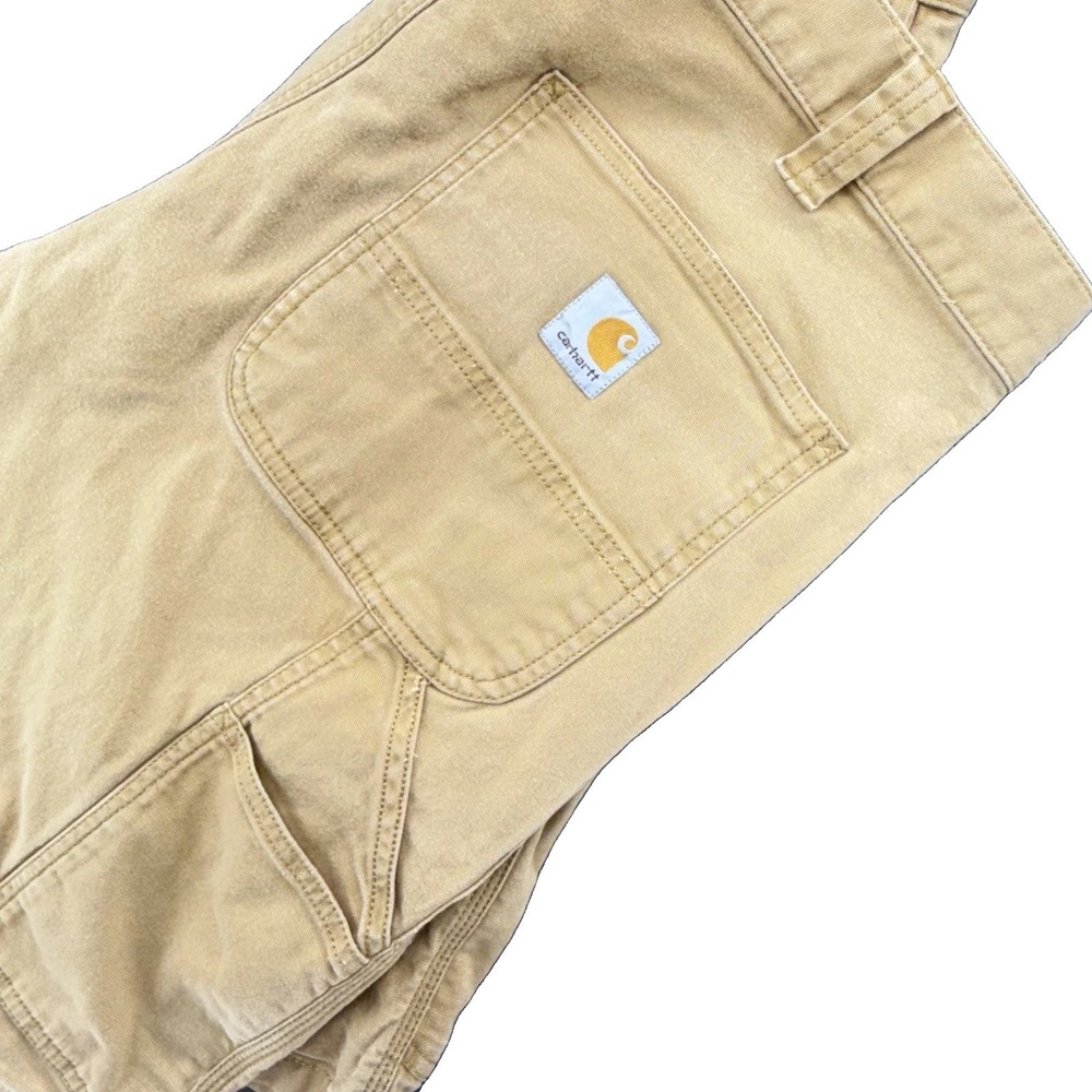 Carhartt Relaxed Fit Carpenter Shorts Mens 34 Brown Khaki Canvas Work Utility